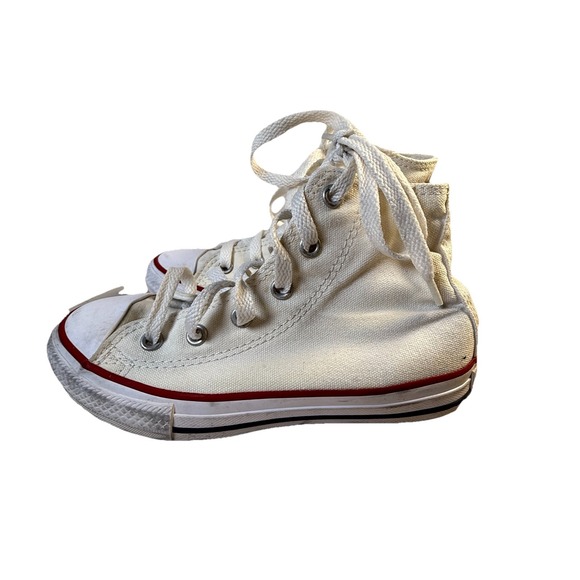 Youth Size 13 - Converse Chuck Taylor All Star Canvas High Top White UK 12.5 EU - Picture 1 of 8
